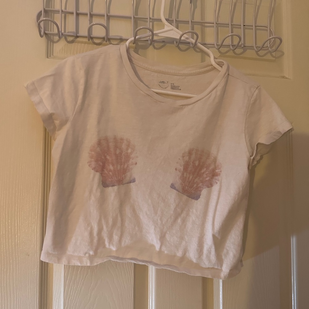 Aerie mermaid bra baby tee
